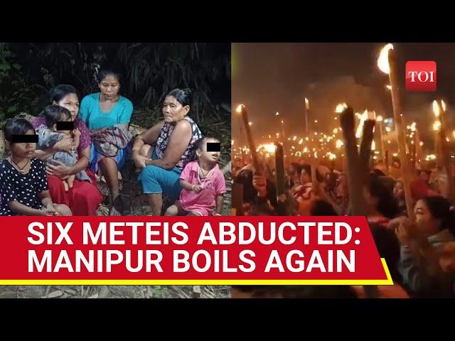 Manipur Burns: Protests Rock Imphal, Indian Forces Hunt For 6 Kidnapped Meiteis | AFSPA Returns