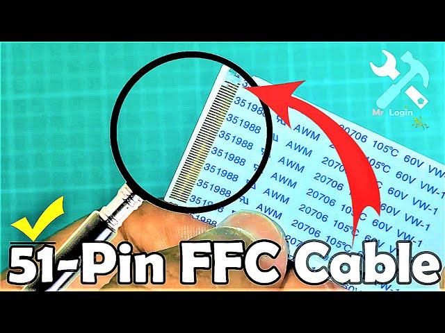 DIY - How to Fix Broken Flexible Flat Ribbon Cable || Fix FFC Cable || Repair Ribbon Cable || 51-pin