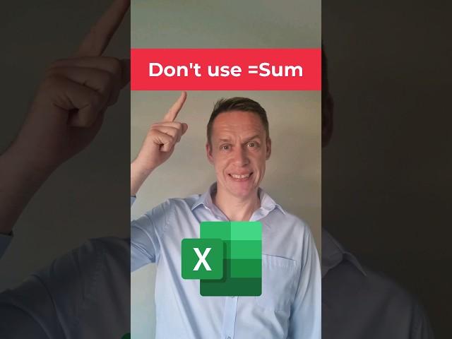 Don't use =Sum in Excel #shorts