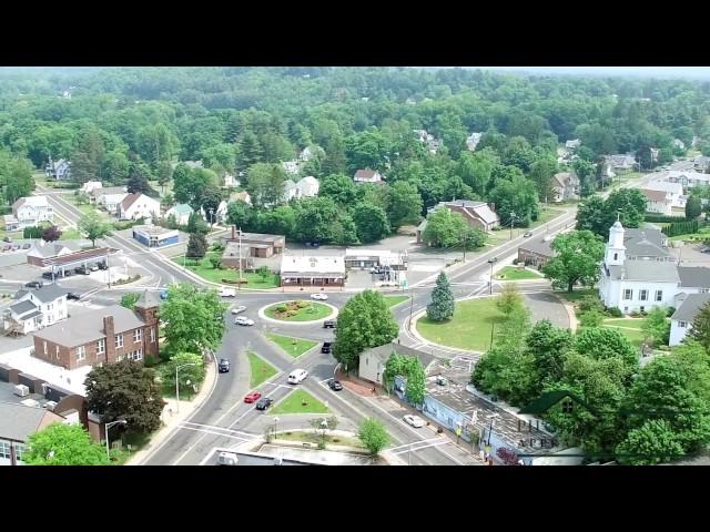 East Longmeadow Rotary,  East Longmeadow MA Aerial View