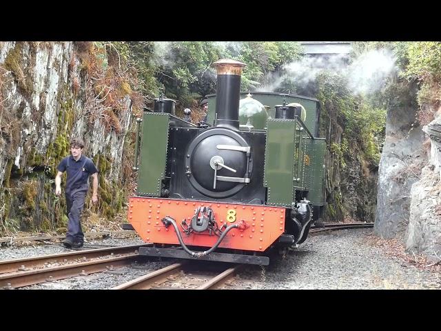 Steam at Devils Bridge, Vale of Rheidol Railway, Narrow Gauge, Heritage Railway, Wales, Museumsbahn