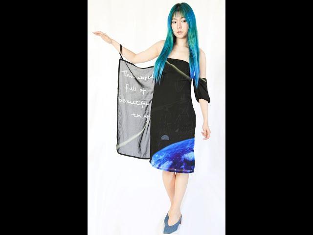 Earth Dress Art by Physicist x Lumen Couture