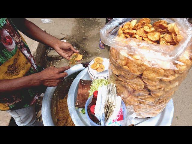 Dhaka's Famous Velpuri at Cancer Hospital Mohakhali | 10 Taka Only | Popular Street Food | Food Cart