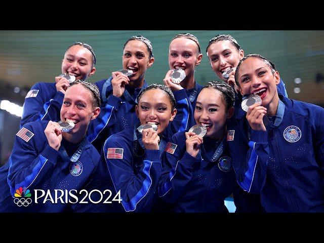 USA collects first artistic swimming medal since 2004 with silver | Paris Olympics | NBC Sports