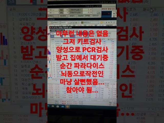 여러분 절대 갑자기 매수막하고 싶어져도 장중에는 파는자리만 있다는걸 명심하세요 개인은 호가매매 단타칠때 하는거임 ㅎ