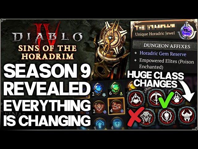 Diablo 4 - WARNING: Season 9 Changes Everything - Class & Nightmare Dungeon Rework & Custom Spells!