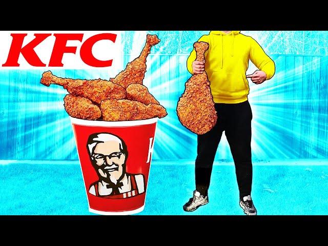 Riesiger KFC Eimer | Wie man den weltgrößten selbstgemachten KFC Trommelstock aus Strauß herstellt