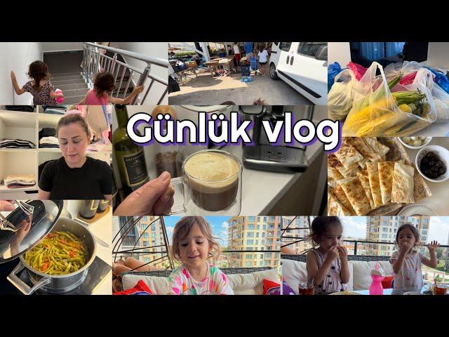 GÜNLÜK VLOGÇOK ÖZLEMİŞİM VLOG ATMAYI|3 ÇOCUKLA İLK KEZ PAZARA GİTTİMKIZLARLA HAVUZA İNDİK