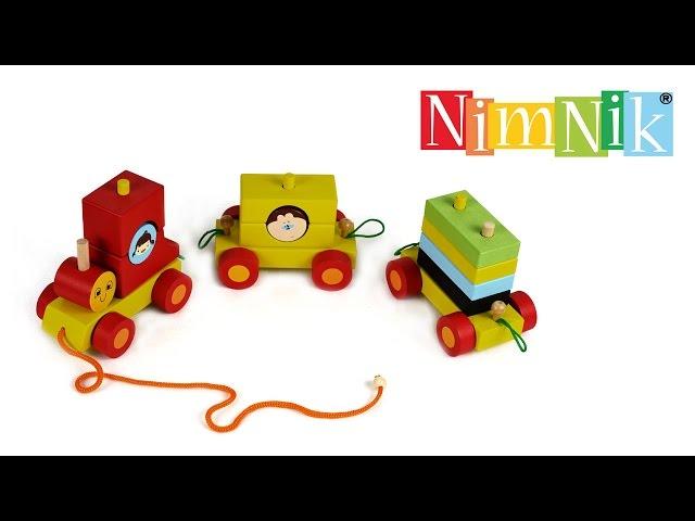 Wooden Train Set for Toddlers - Stacking Wooden Educational Toys for Kids