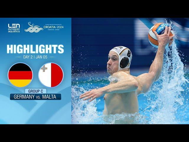 Germany vs. Malta Highlights | Group C | European Water Polo Championships 2024