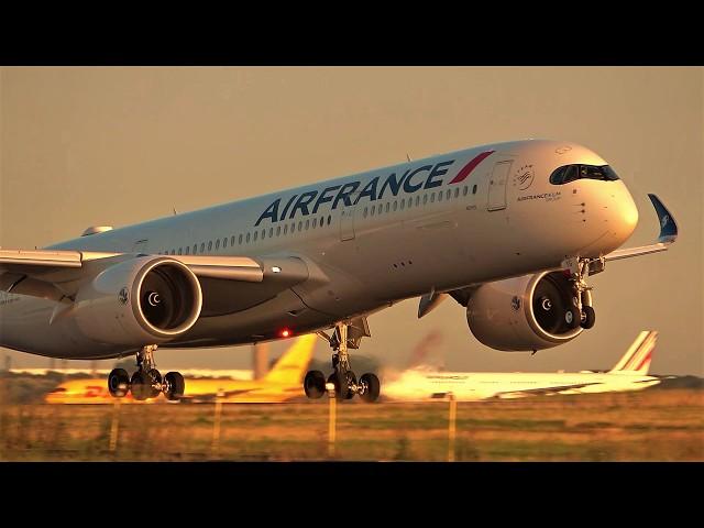 130 planes in 80min! Paris CDG Airport  Plane Spotting, RUSH HOUR / Early morning Take off-landing