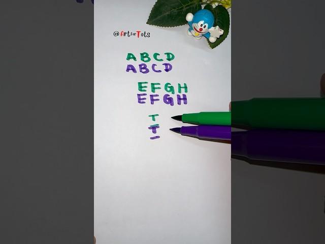 #2d Alphabet writing ️ #art #trending #shorts #satisfying #number #drawing  #ytshorts #short
