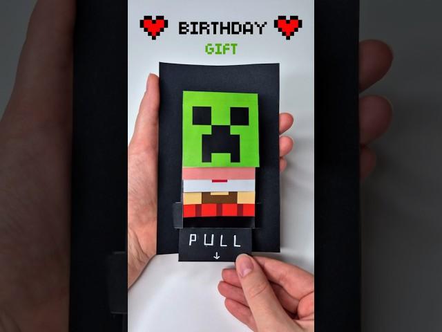 DIY MINECRAFT POP UP WATERFALL BIRTHDAY CARD  Cute Gift Idea