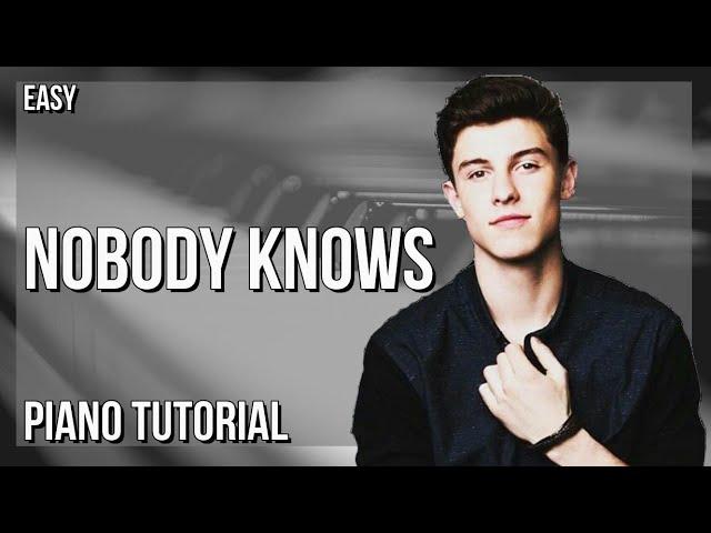 How to play Nobody Knows by Shawn Mendes on Piano (Tutorial)