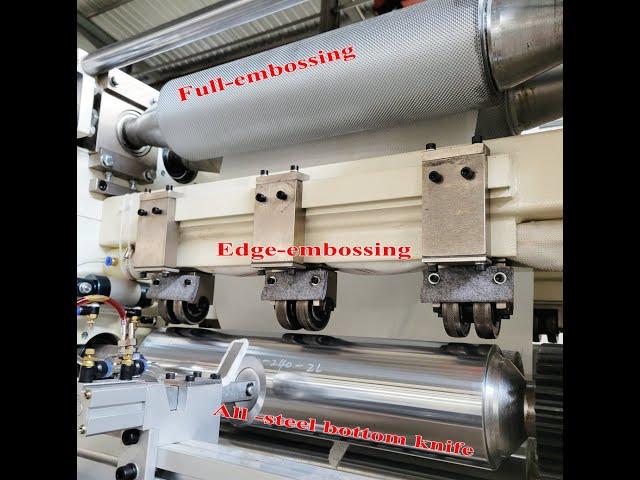 2 lines V Full & Edge embossing interactive hand towels paper machine CIL-AS-288