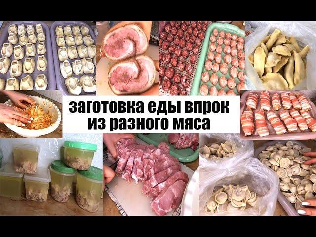 ЗАГОТОВКА ЕДЫ ВПРОК  В МОРОЗИЛКУ! Простые вкусные рецепты из разного мяса!