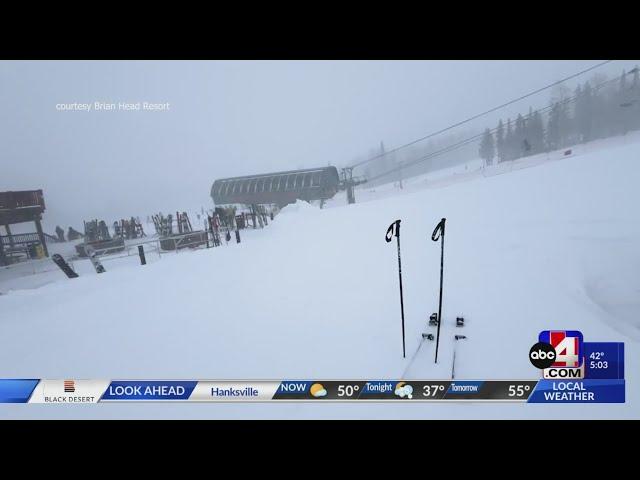 Storm hits Brian Head resort, bringing snow to southern Utah mountains