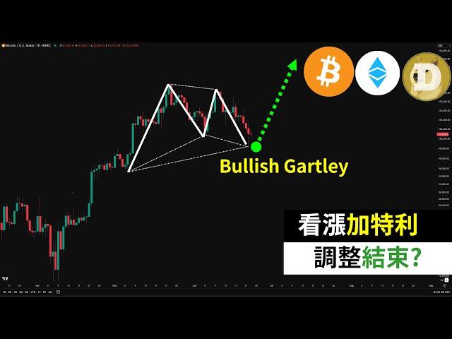 BTC Gartley buy point profit! Is the Bitcoin adjustment over? Is good news coming? #ETH #DOGE