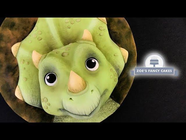 Triceratops dinosaur cake tutorial, birthday cake ideas