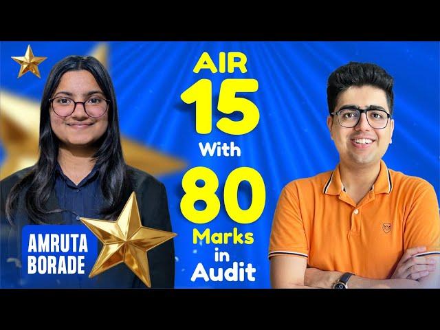 80 Marks with AIR 15  | Inter Audit Strategy | CA Shubham Keswani (AIR 8)