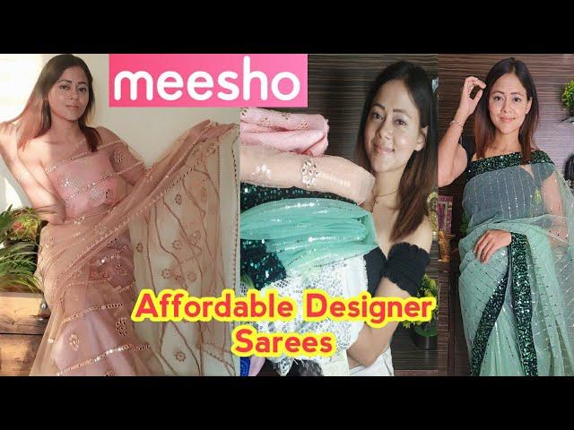 Meesho Designer Partywear Haul | Meesho Partywear Saree Haul Starting ₹350 | Meesho Haul