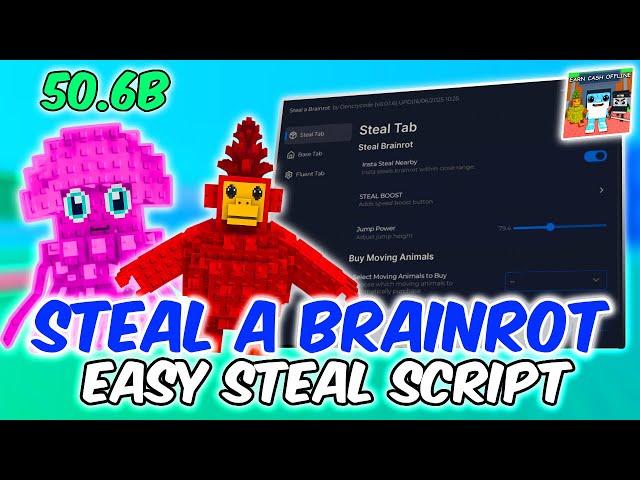 Steal a Brainrot Script Pastebin | Instant Steal Brainrot, Auto Lock Base, Auto Sell & More (2025)