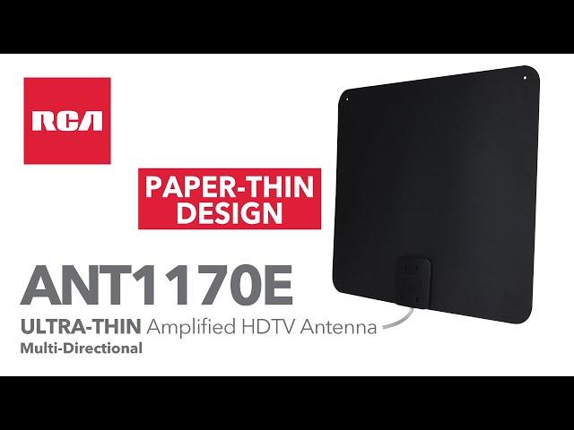 RCA ANT1170E Indoor Amplified Multi-Directional Paper-Thin HDTV Antenna