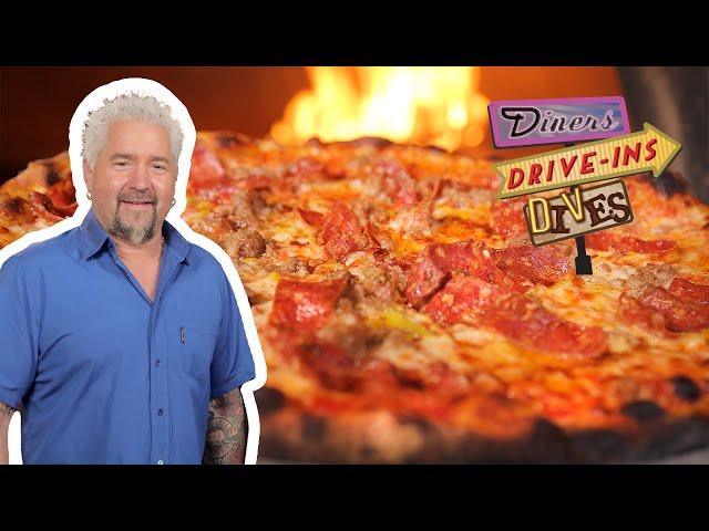 Guy Fieri Chows Down at Red Wagon Pizza in Minneapolis | Diners, Drive-Ins and Dives | Food Network