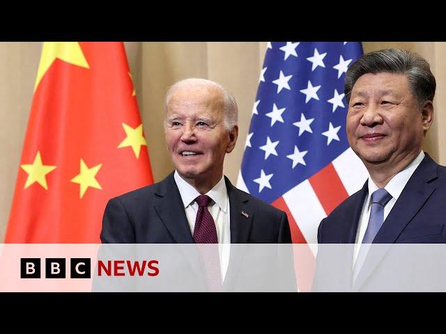 Joe Biden holds last meeting with China's President Xi as US president | BBC News