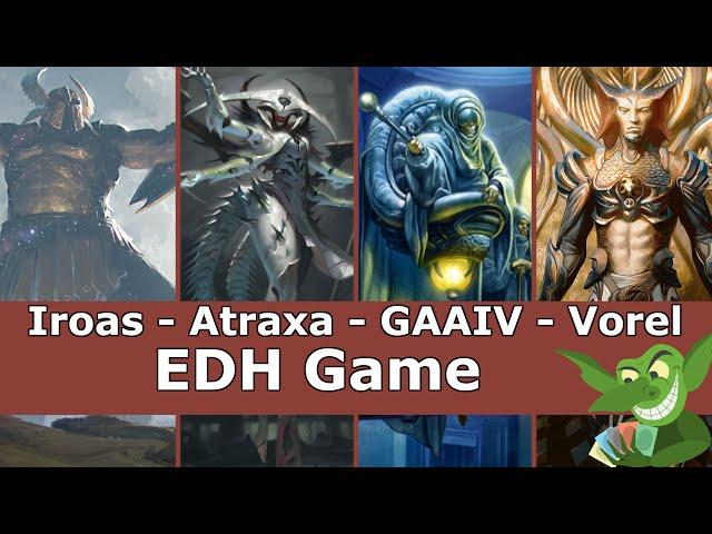 Iroas vs Atraxa vs Grand Arbiter Augustin IV vs Vorel EDH / CMDR game for Magic: The Gathering