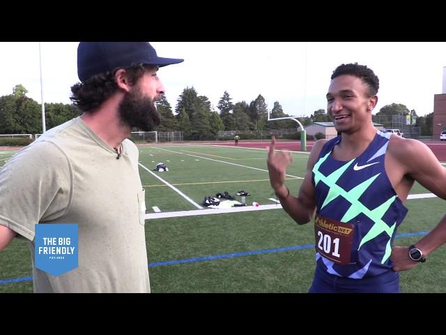 Donavan Brazier After His 3:35 1500 [The Big Friendly]