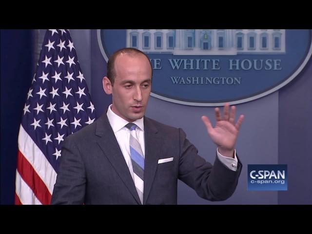 Exchange between Stephen Miller and Jim Acosta on Statue of Liberty & Immigration (C-SPAN)