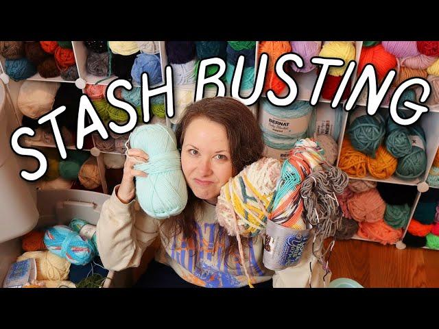 my MEGA yarn stash busting plan (ideas + decluttering)