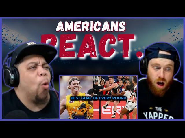 AMERICAN REACTS TO BEST AFL GOALS FOR EVERY ROUND OF 2024 || REAL FANS SPORTS