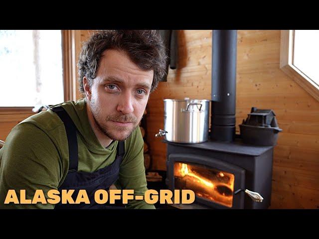 Surviving With Wood Heat In The Land Of ENDLESS SNOW | Off-Grid Cabin Living in Alaska