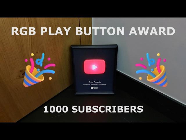 DIY RGB YouTube Play Button Creator Award using WLED