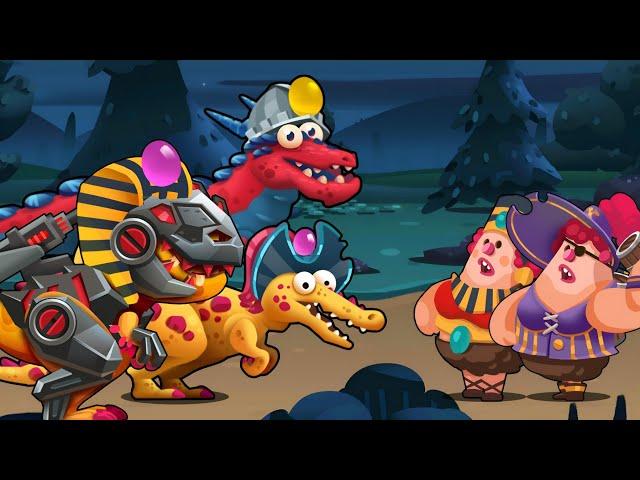 Powerful Dinos T-Rex Jr, Spino and Thunder Drago - Dino Bash 2 Travel Through Time