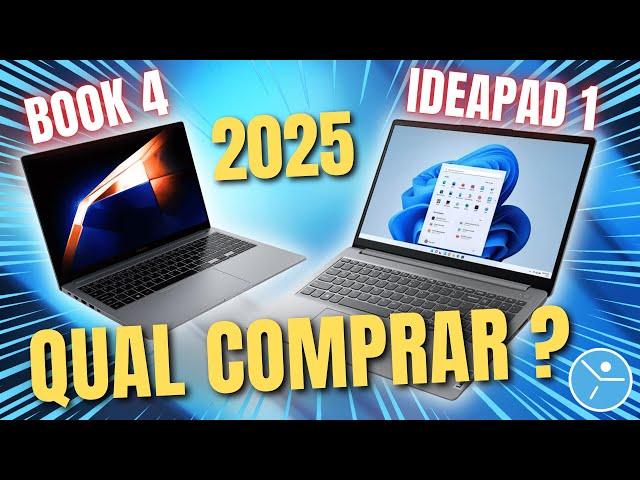 Samsung GALAXY BOOK 4 vs Lenovo IDEAPAD 1: Qual é o MELHOR NOTEBOOK Custo-Benefício 2025?