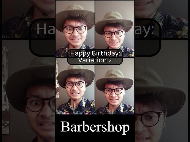 Happy Birthday - Variation 2 | Barbershop Quartet #shorts #happybirthday #choir #virtualchoir