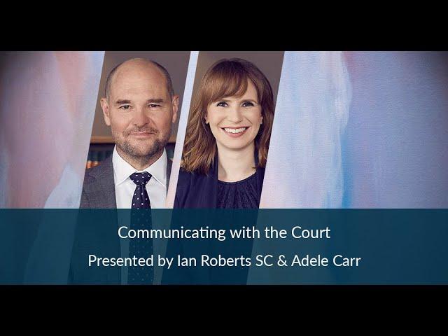 Communicating with the court