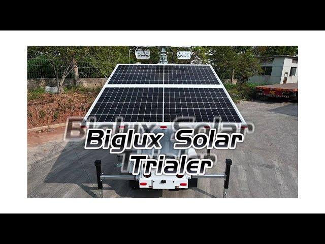 Biglux mobile solar light tower with CCTV box #batteryenergystoragesystem