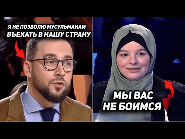 Француженка в хиджабе уничтожила исламофоба на национальном телевидении