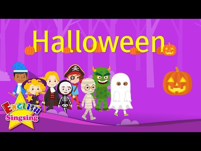 Kids vocabulary - Halloween - Halloween monster costumes - English educational video for kids