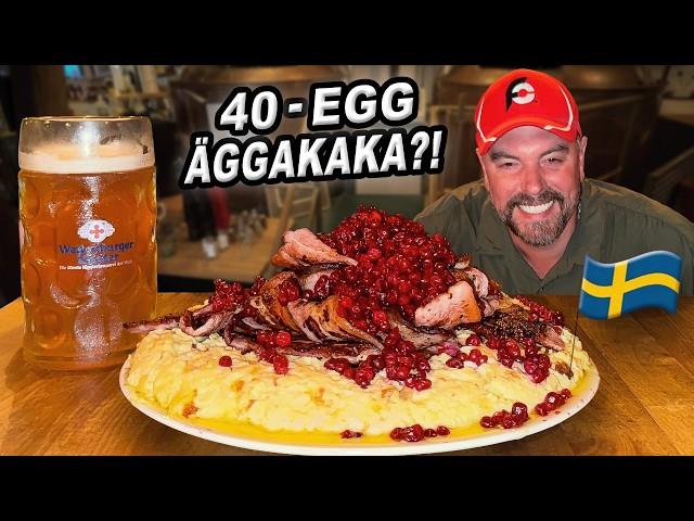 Over 97% of People Fail This 40-Egg Äggakaka Swedish Egg Cake Challenge in Ystad!!