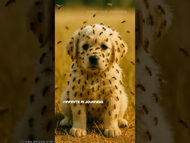 A Fluffy Puppy Attacked by Wasps | What Happened Next Will Melt Your Heart #ytshorts