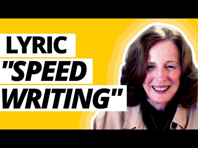 Lyric "Speed Writing" with Robin Frederick!