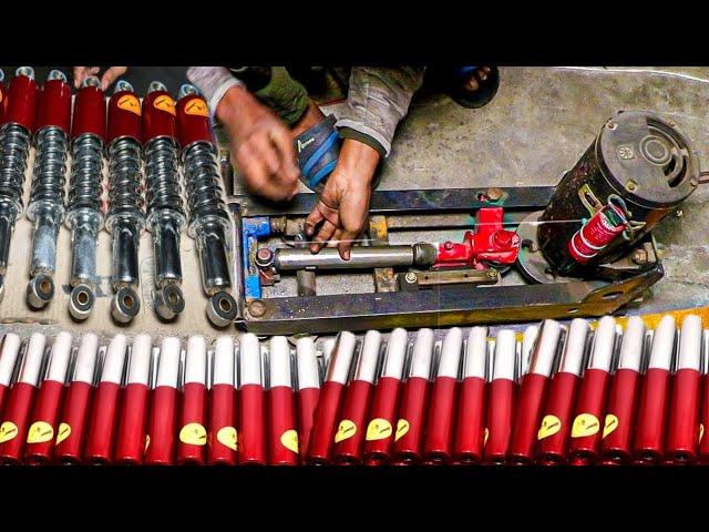 Amazing Manufacturing process of Motorcycle Shock Absorbers With minimal tools