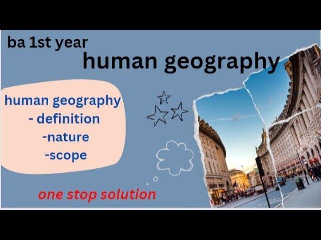 ba 1st year geography# human geography #ba geography in english #geography ba