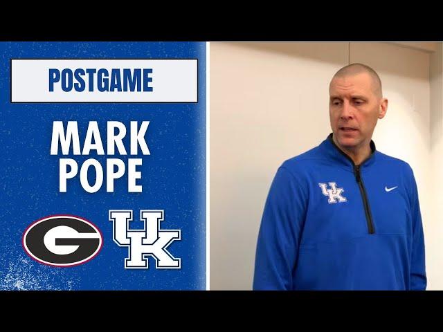 Mark Pope recaps Kentucky's 82-69 loss to the Georgia Bulldogs