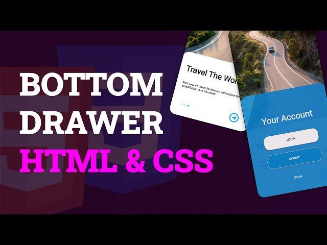 Creating a Drawer with HTML & CSS Only - NO JavaScript!